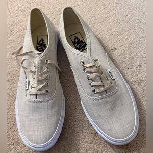 Vans Unisex Beige Canvas Sneakers